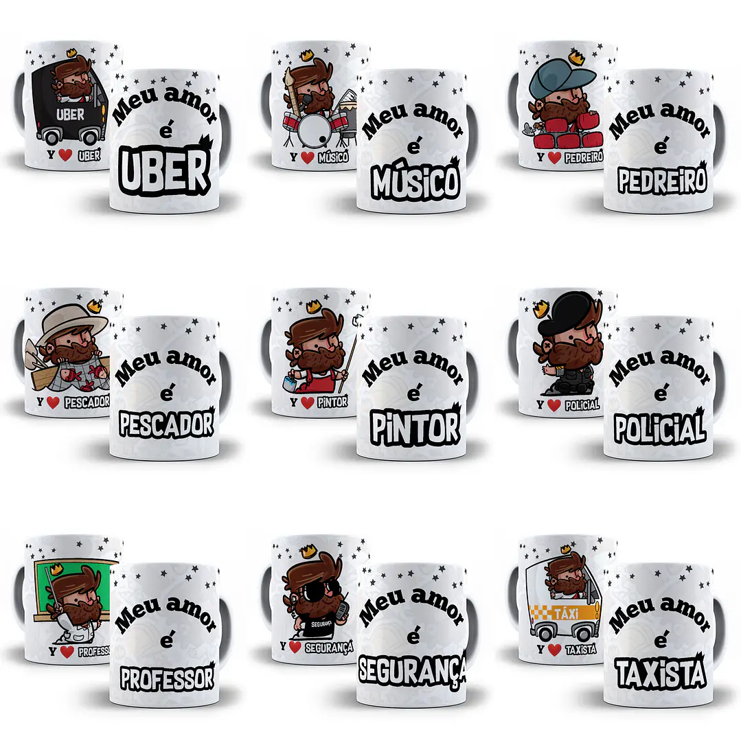 28 Artes para Caneca Profissão Meu Amor É Arquivo em Jpge/Png 3