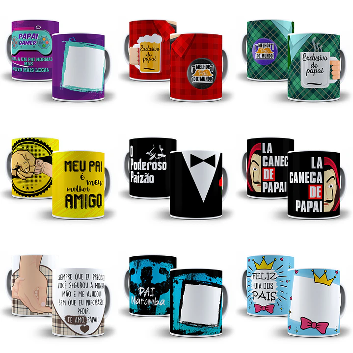 41 Artes Caneca Dia dos Pais Editável em Photoshop 1