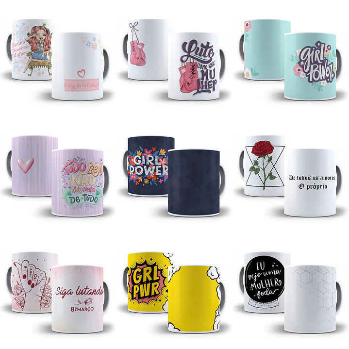 148 Artes para Caneca Dia da Mulher Sublimação Arquivo em Jpge/Png 3