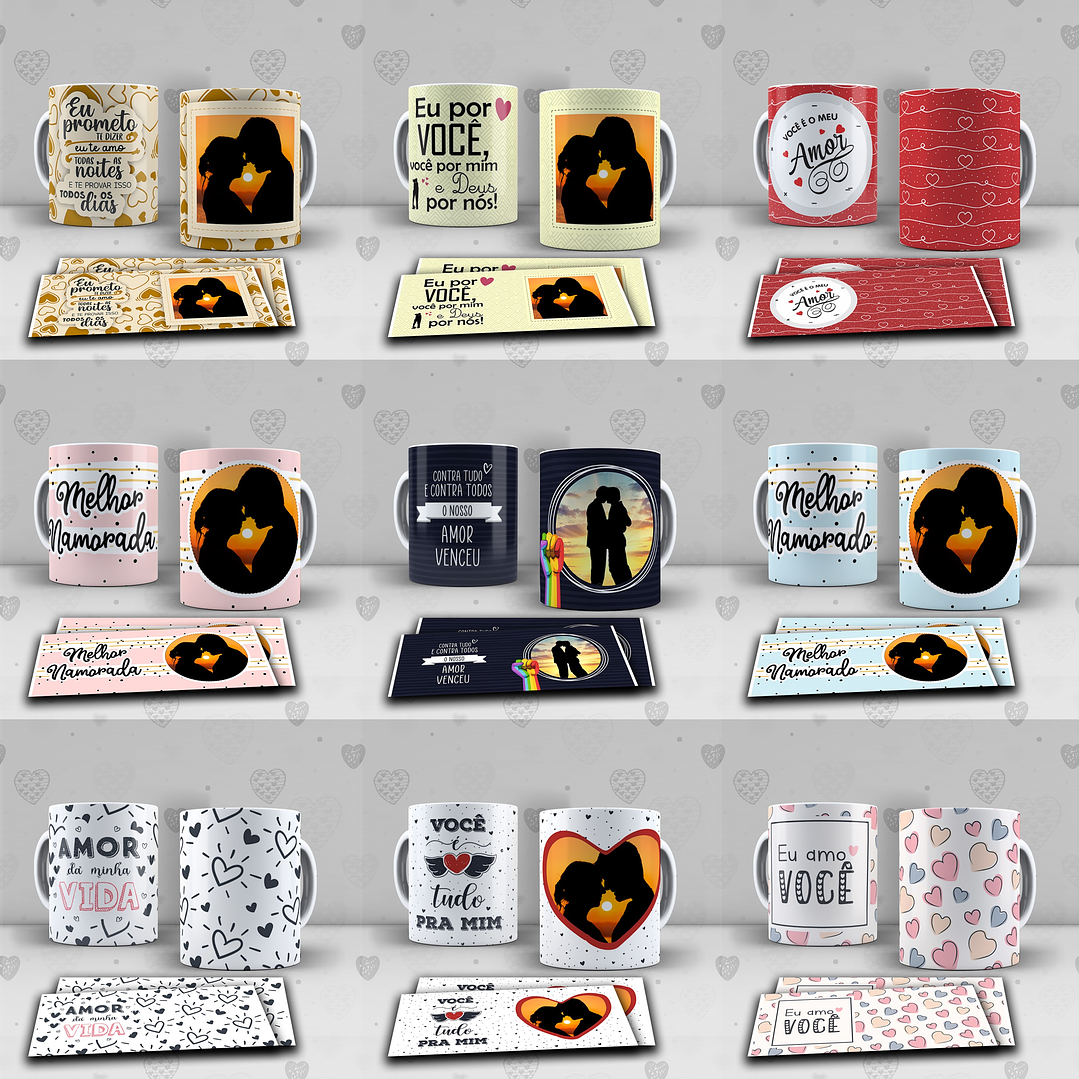 236 Artes para Dia dos Namorados Sublimação Editável em Corel Draw 4