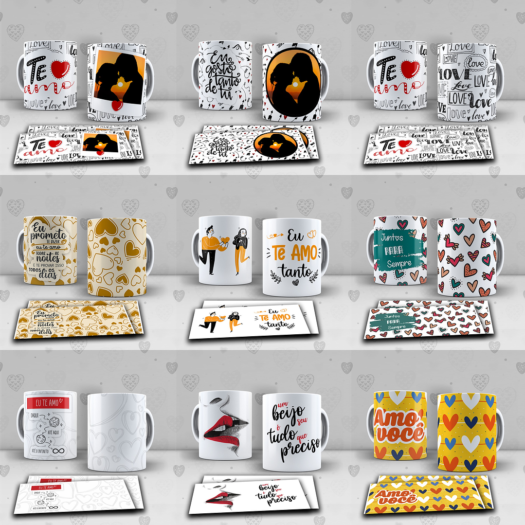 236 Artes para Dia dos Namorados Sublimação Editável em Corel Draw 7