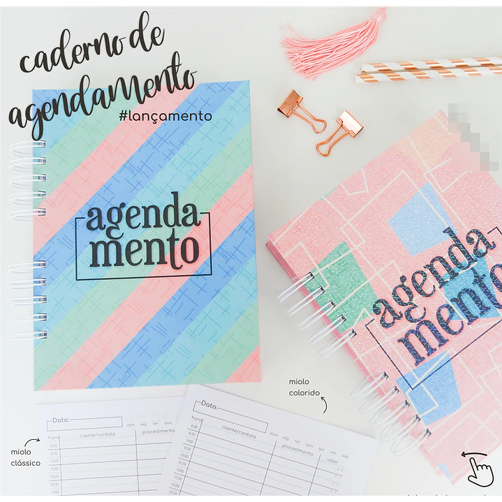 Artes para Caderno de Agendamentos Arquivo em Pdf 1