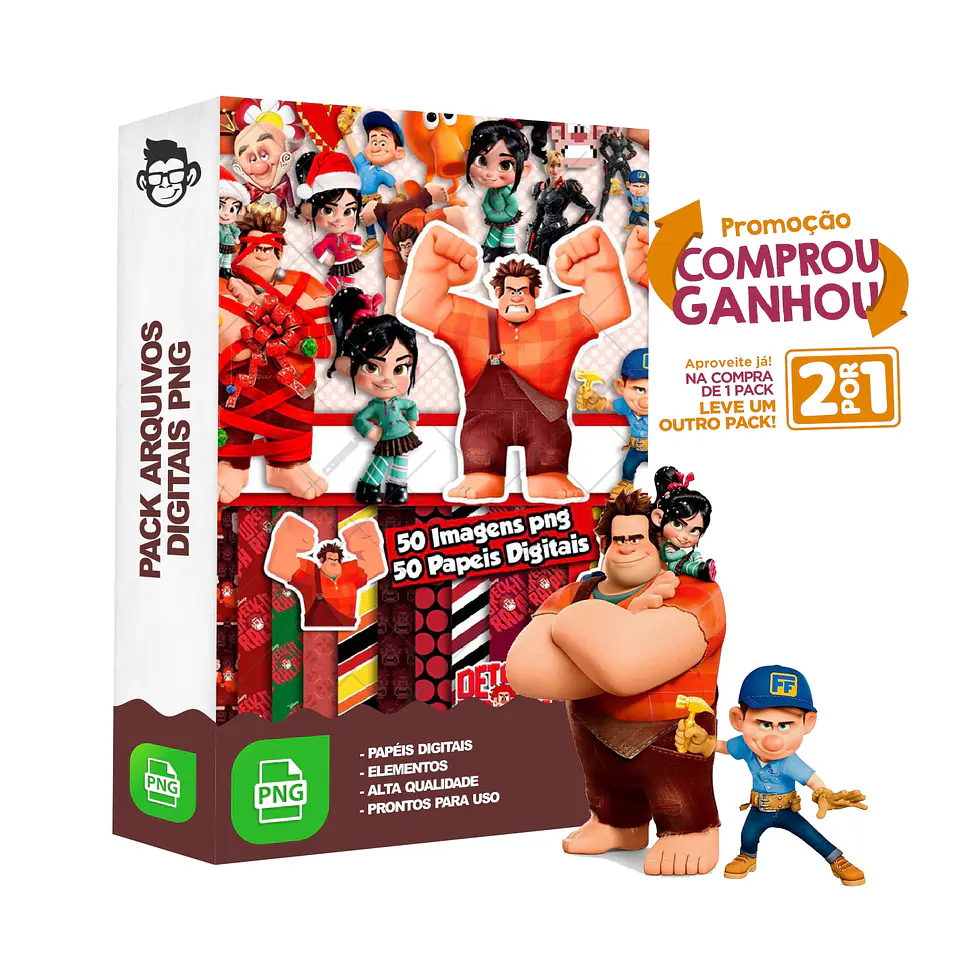 Kit Digital Detona Ralph sem fundo Png 1