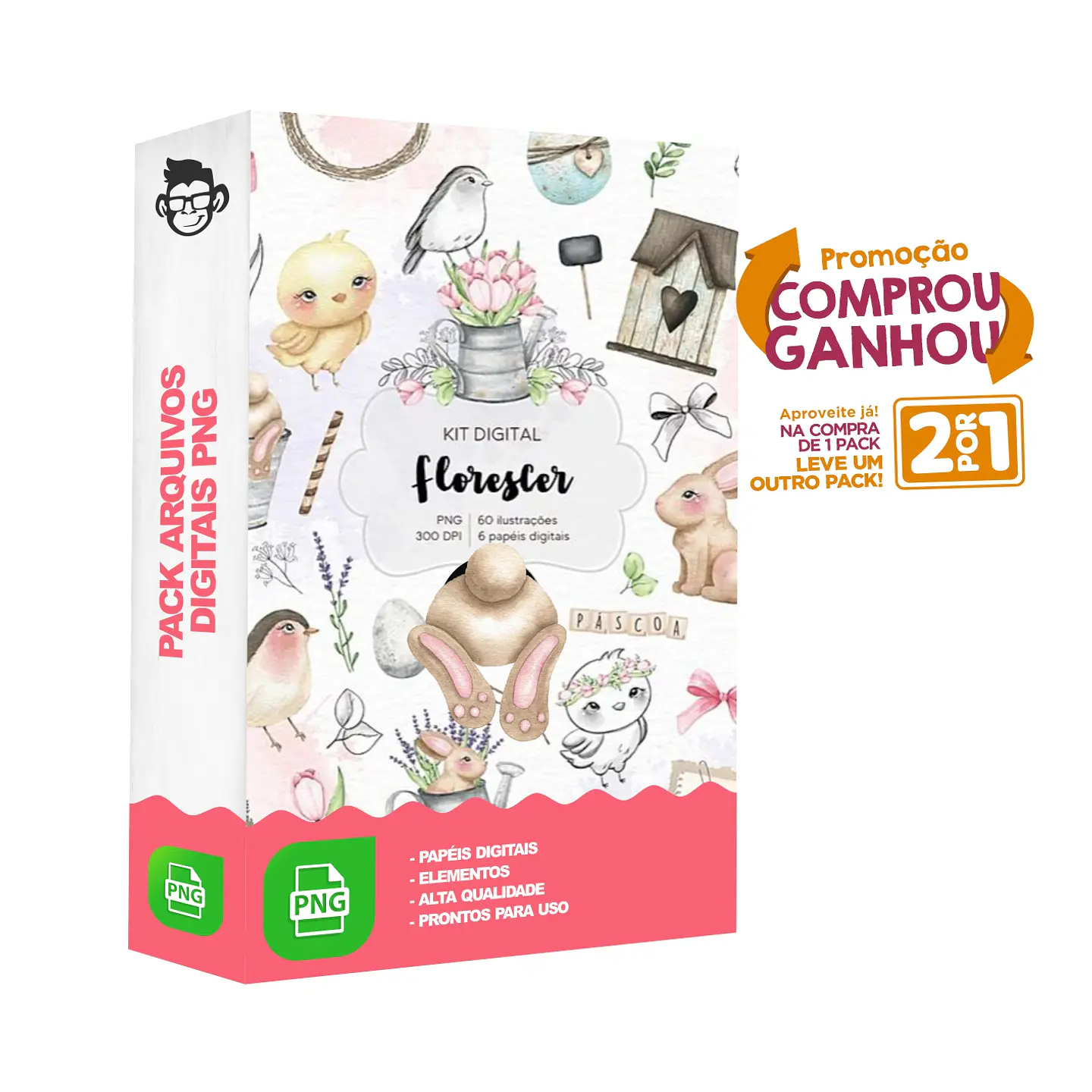 Kit Digital Florescer sem fundo Png 1