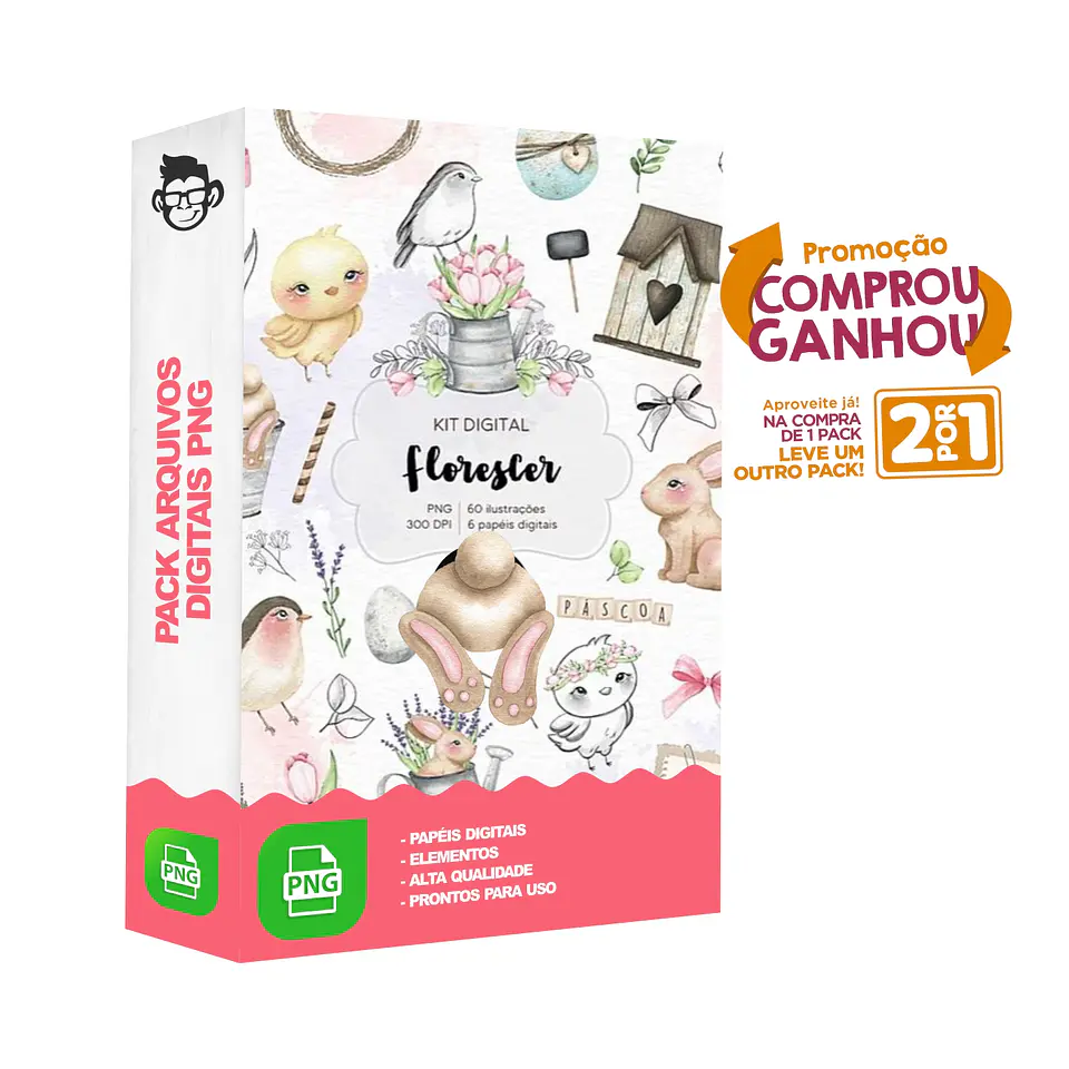 Kit Digital Florescer sem fundo Png 1