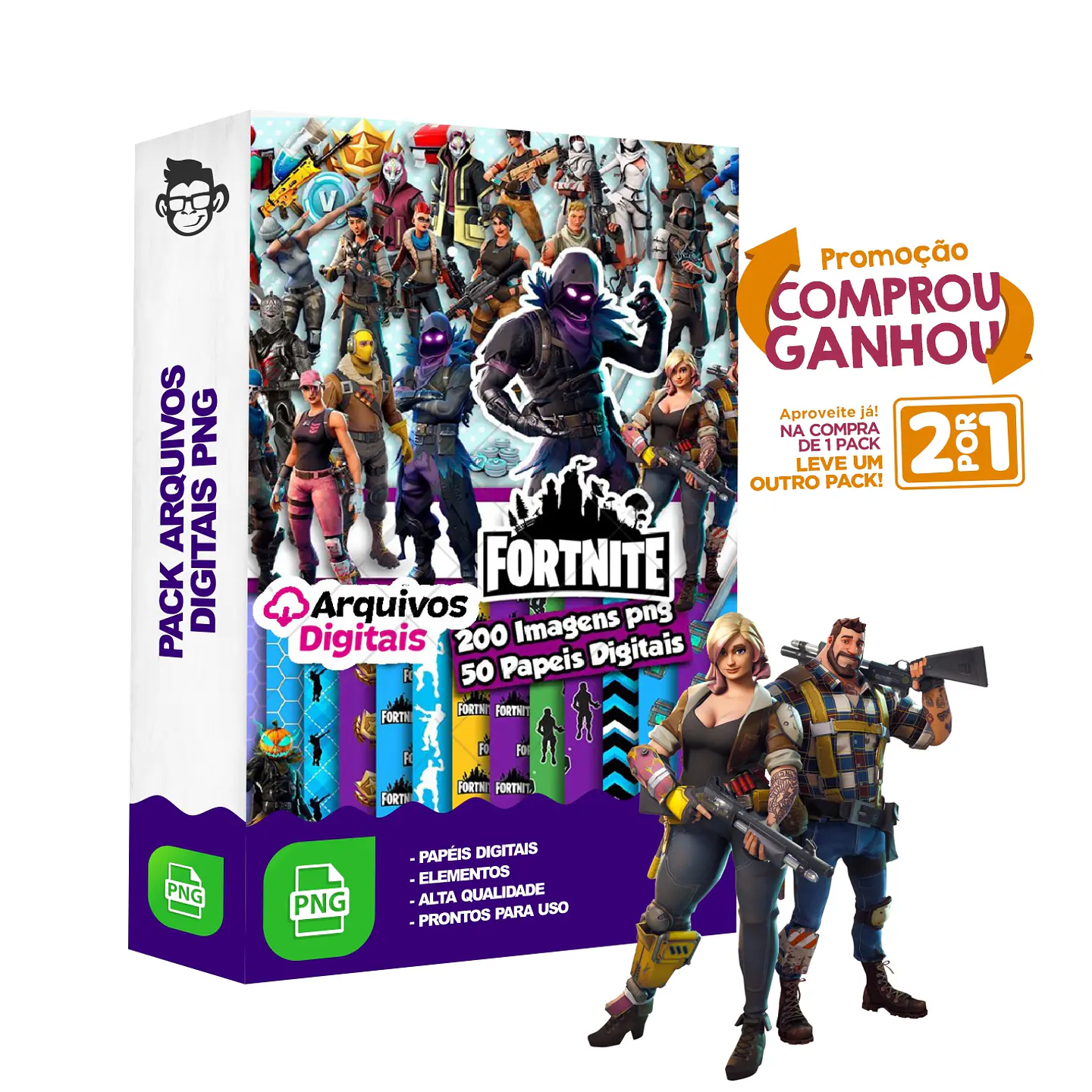 Kit Digital Fortnite sem fundo Png 1