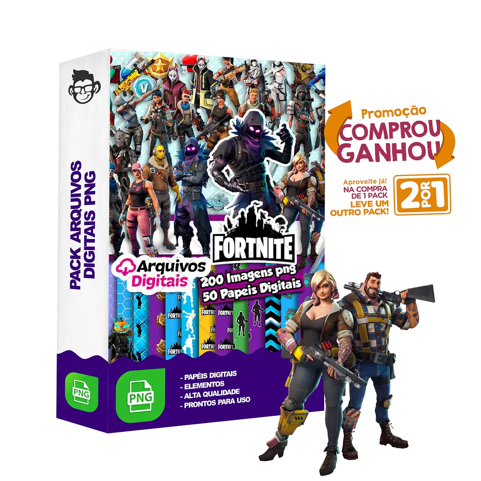 Kit Digital Fortnite sem fundo Png 1