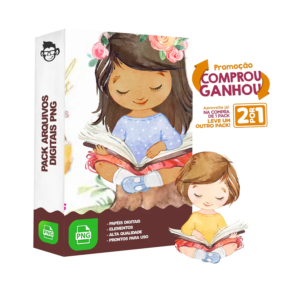 Kit Digital Girls Love Book 2 sem fundo Png 1