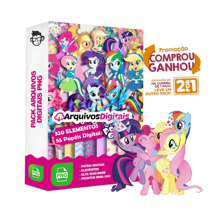 Kit Digital My Little Pony sem fundo Png 1
