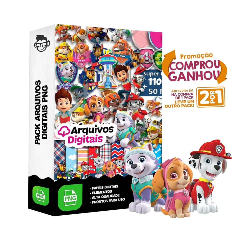 Kit Digital Patrulha Canina sem fundo Png 1
