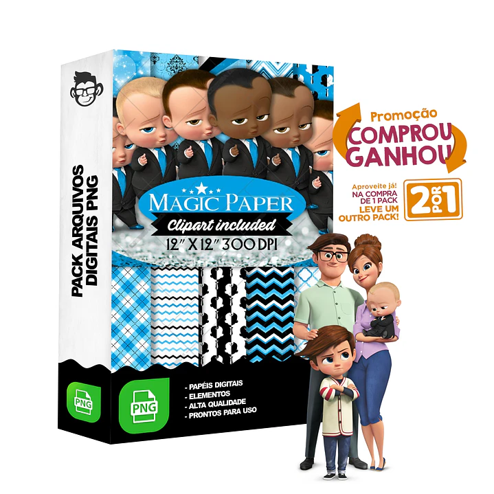 Kit Digital Poderoso Chefinho 2 sem fundo Png 1