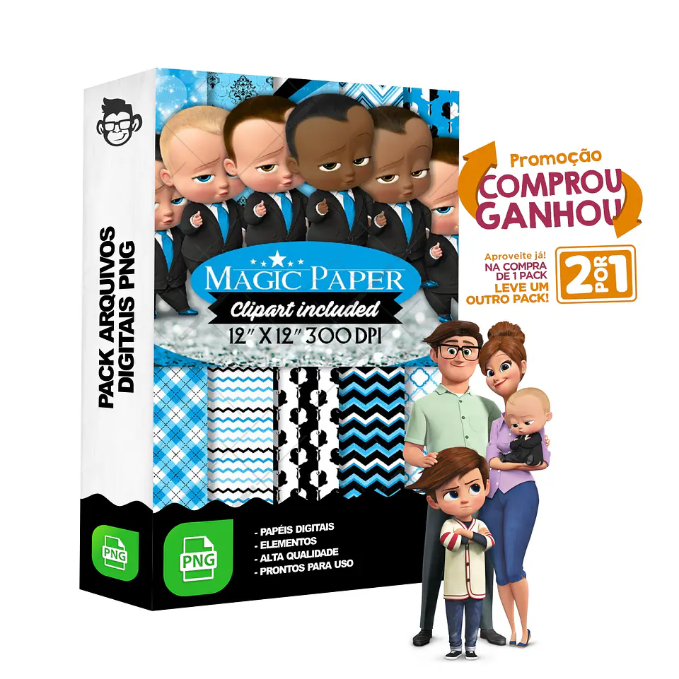 Kit Digital Poderoso Chefinho 2 sem fundo Png 1