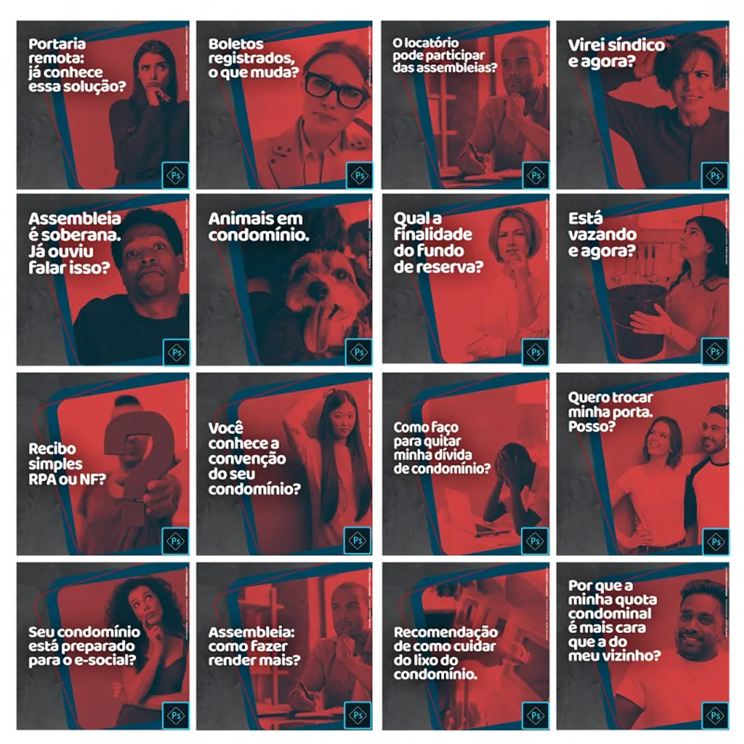 130 Artes Mídias Sociais Administradores de Condominio Editáveis Photoshop 2