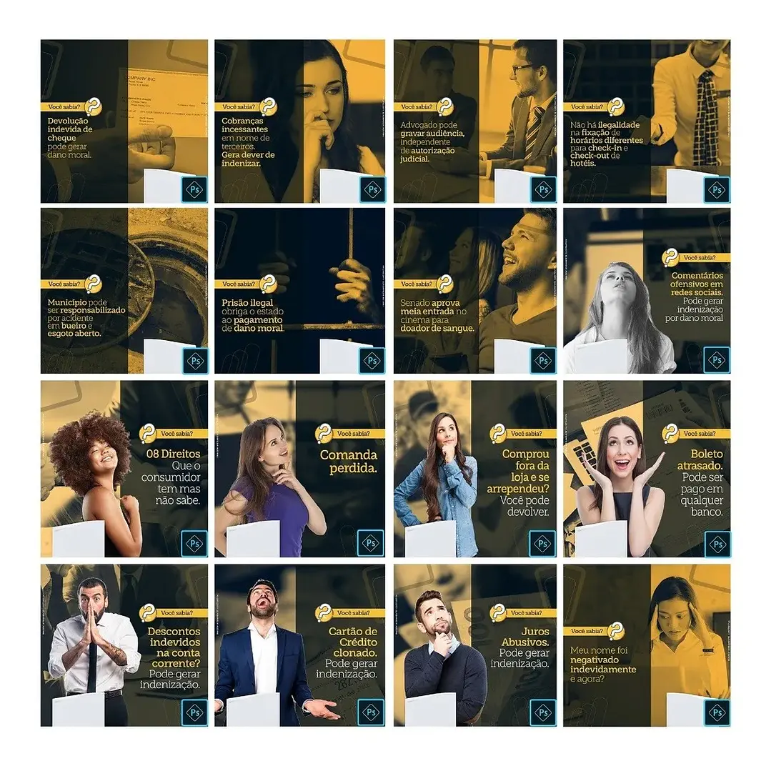 50 Artes Mídias Sociais Advogados Editáveis Photoshop 1