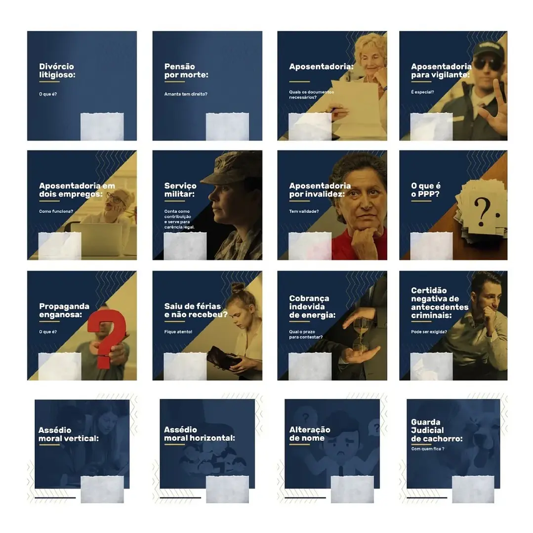 130 Artes Mídias Sociais Advogados Editáveis Photoshop 2
