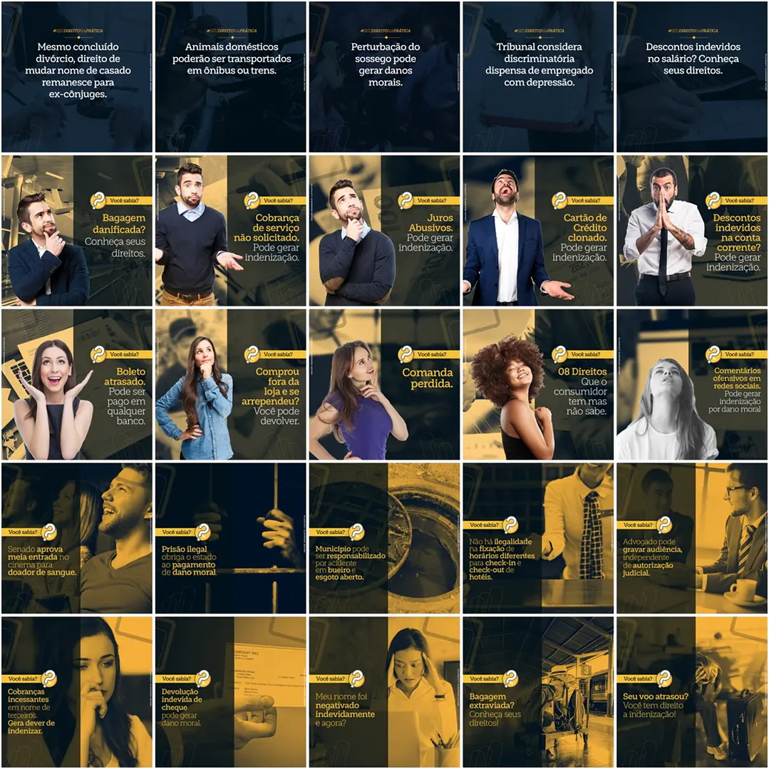175 Artes Mídias Sociais Advogados Editáveis Photoshop 2