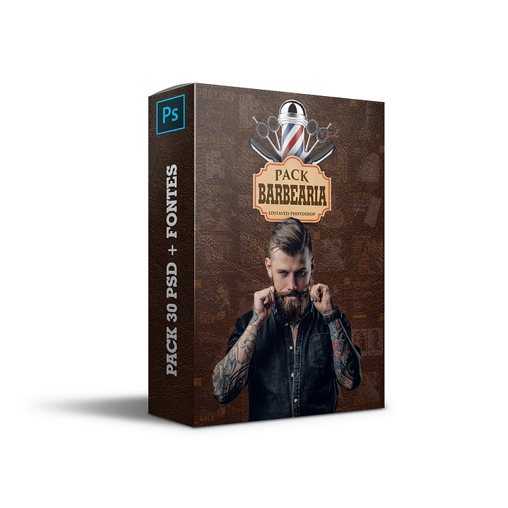 30 Artes Mídias Sociais Barbearia Cabeleireiro Editáveis Photoshop 3