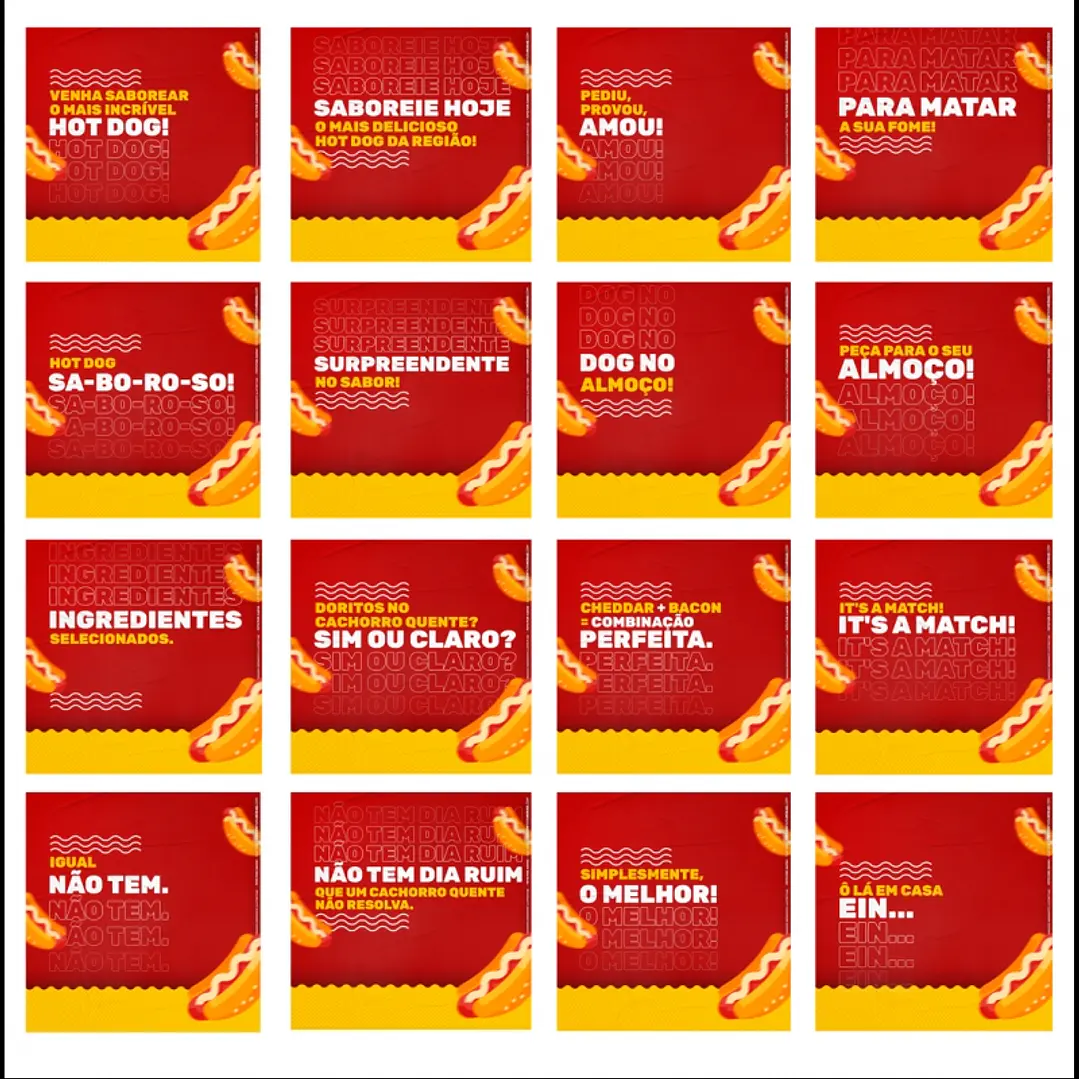 130 Artes Mídias Sociais Cachorro Quente Hot Dog Editáveis Photoshop 3