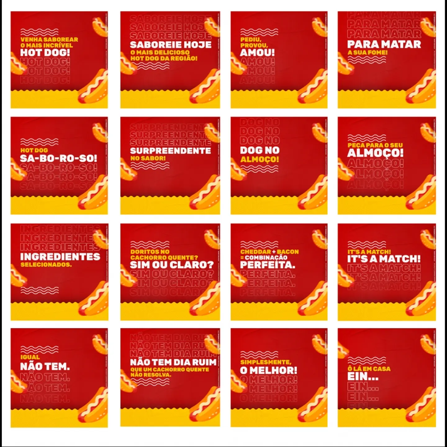 130 Artes Mídias Sociais Cachorro Quente Hot Dog Editáveis Photoshop 3