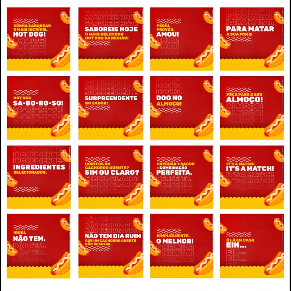 130 Artes Mídias Sociais Cachorro Quente Hot Dog Editáveis Photoshop 3