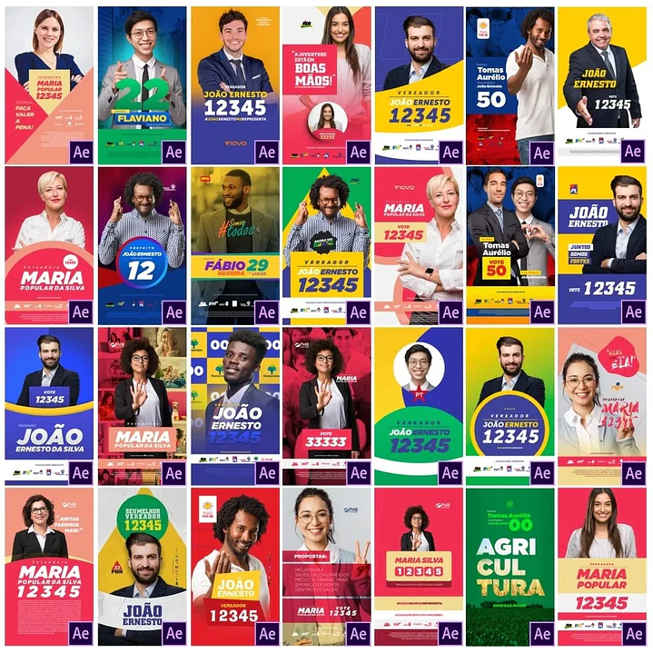 200 Artes Mídias Sociais Campanha Politica Eleitoral Editáveis Photoshop 5