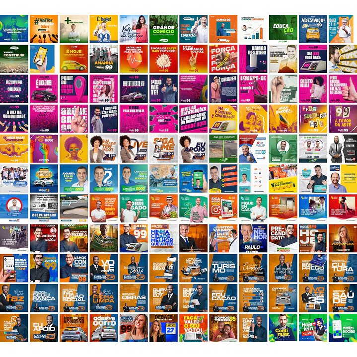 1000 Artes Mídias Sociais Campanha Politica Eleitoral Editáveis Photoshop 3