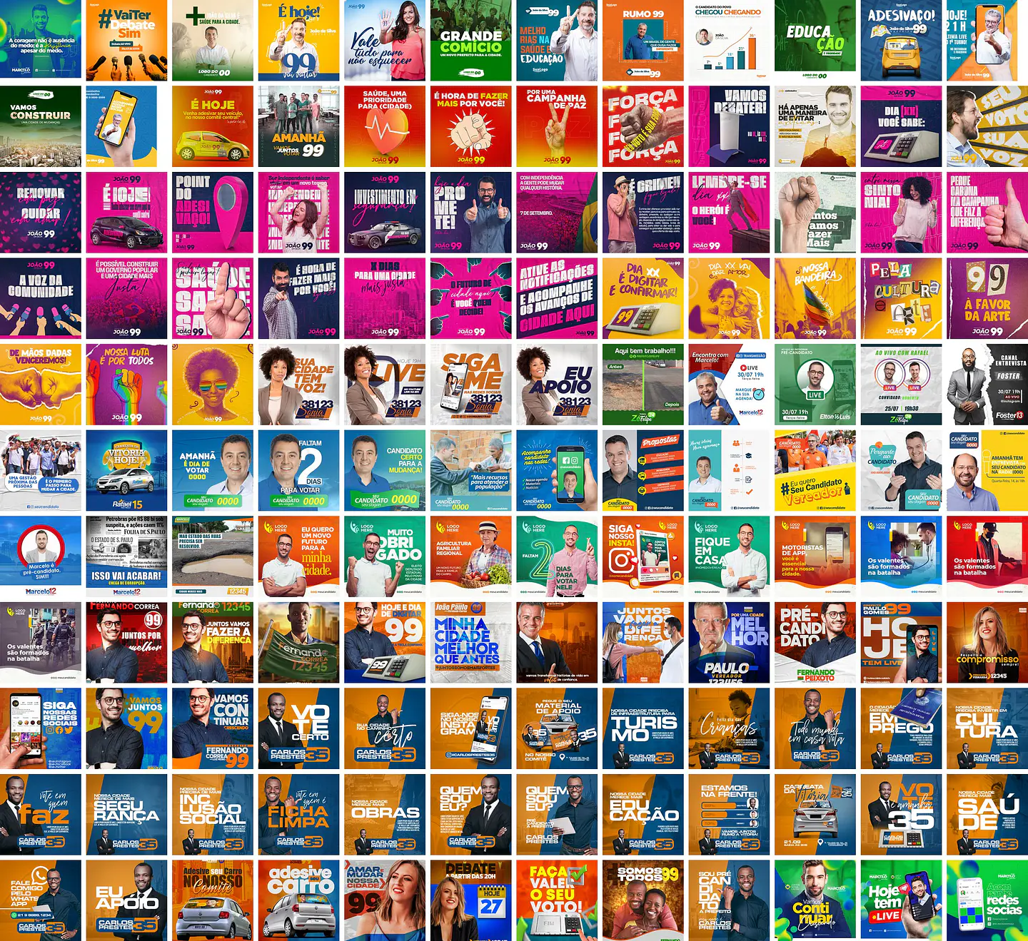 1000 Artes Mídias Sociais Campanha Politica Eleitoral Editáveis Photoshop 3