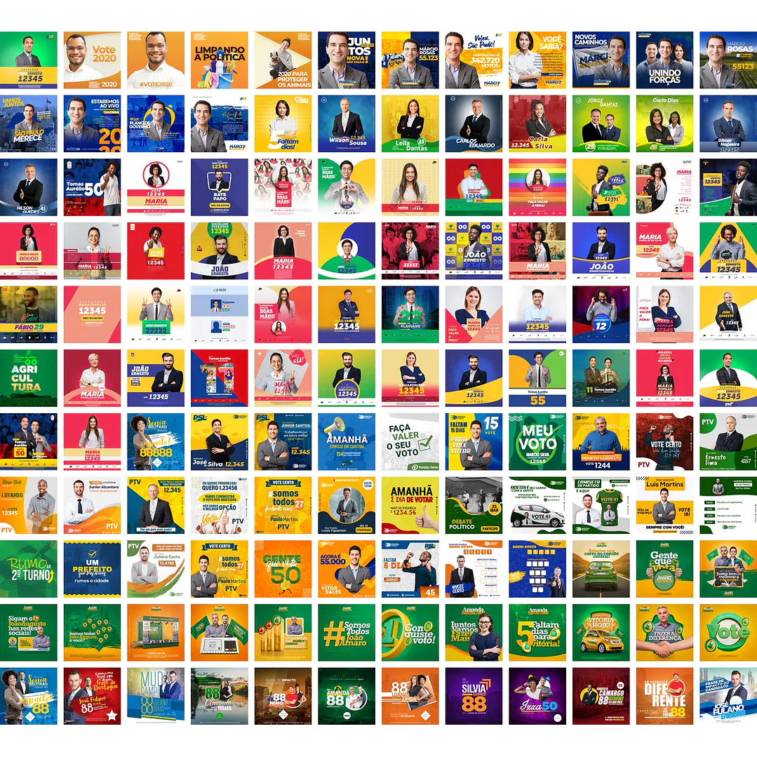 1000 Artes Mídias Sociais Campanha Politica Eleitoral Editáveis Photoshop 5