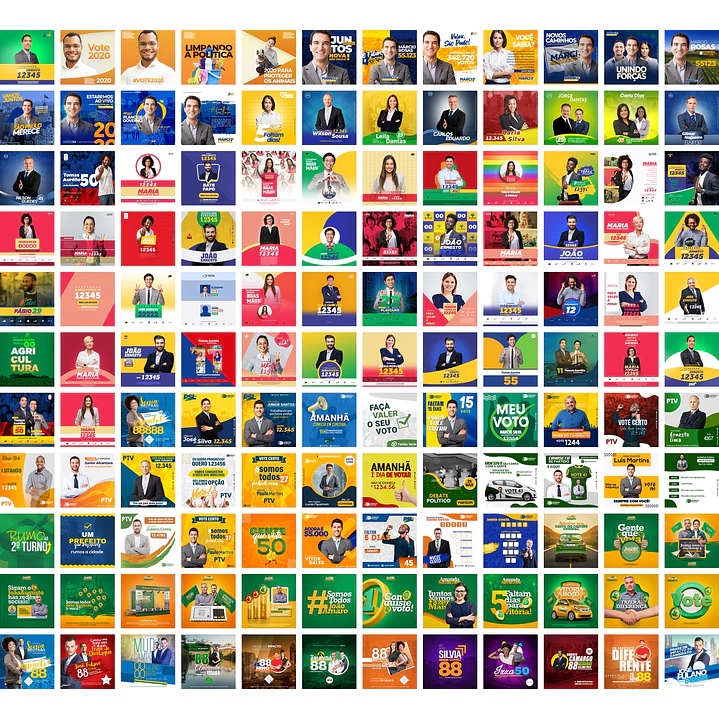 1000 Artes Mídias Sociais Campanha Politica Eleitoral Editáveis Photoshop 5