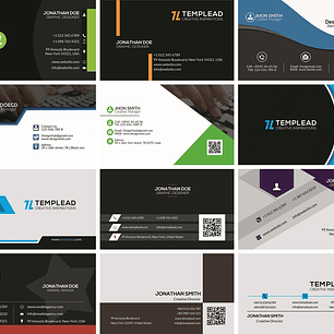 1500 Artes Mídias Sociais Cartão de Visita Editáveis Photoshop