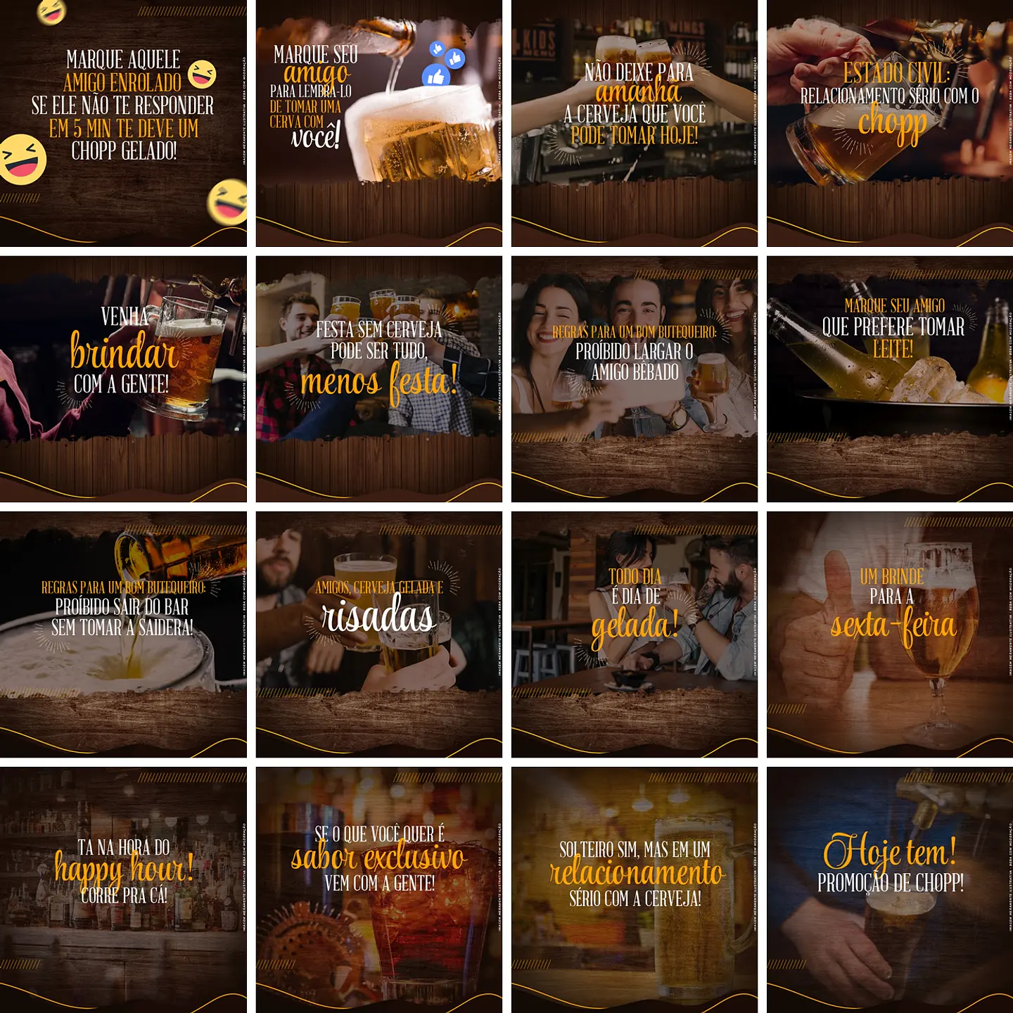 60 Artes Mídias Sociais Bares Distribuidora de Bebidas Bar Editáveis Photoshop 1