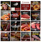 50 Artes Mídias Sociais Churrascaria Carnes Editáveis Photoshop - Thumbnail 1