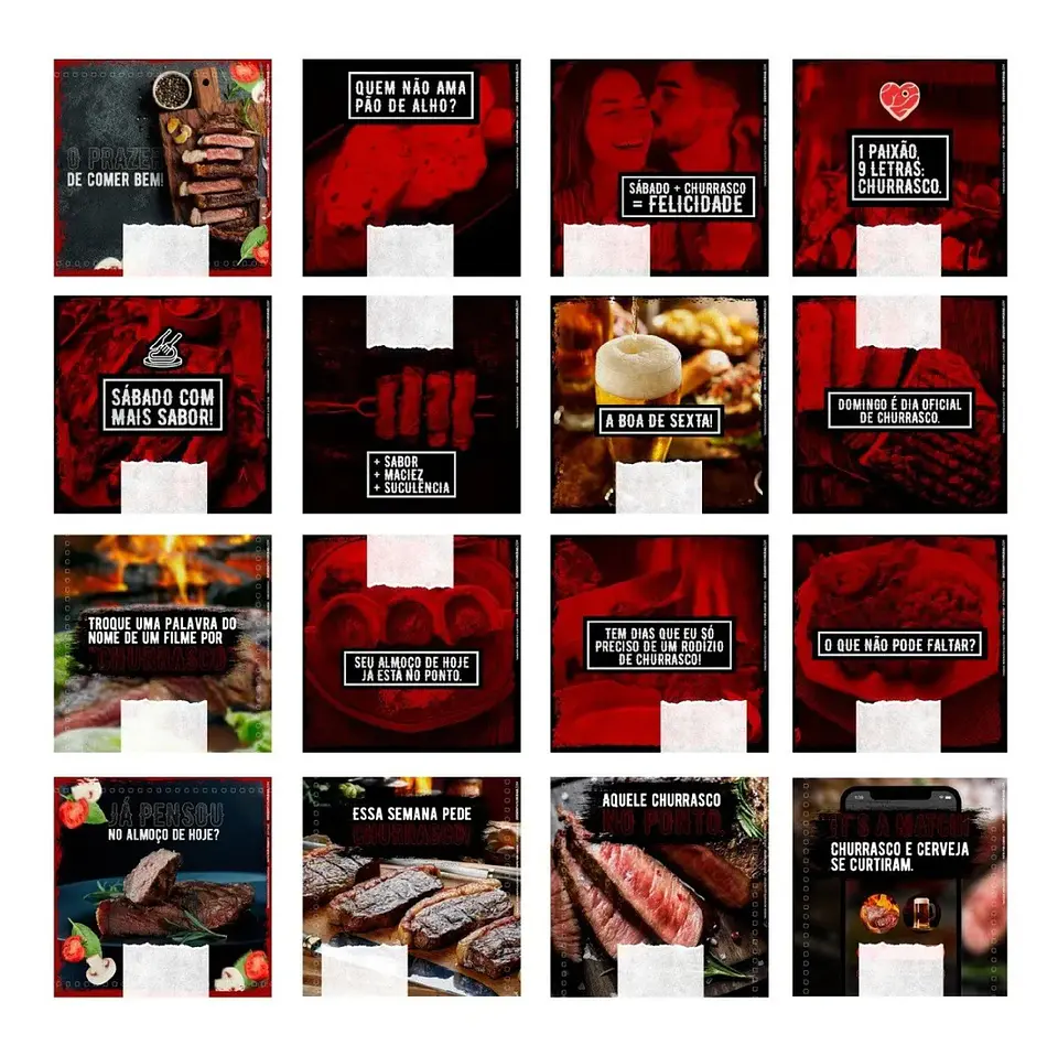 130 Artes Mídias Sociais Churrascaria Carnes Editáveis Photoshop 5