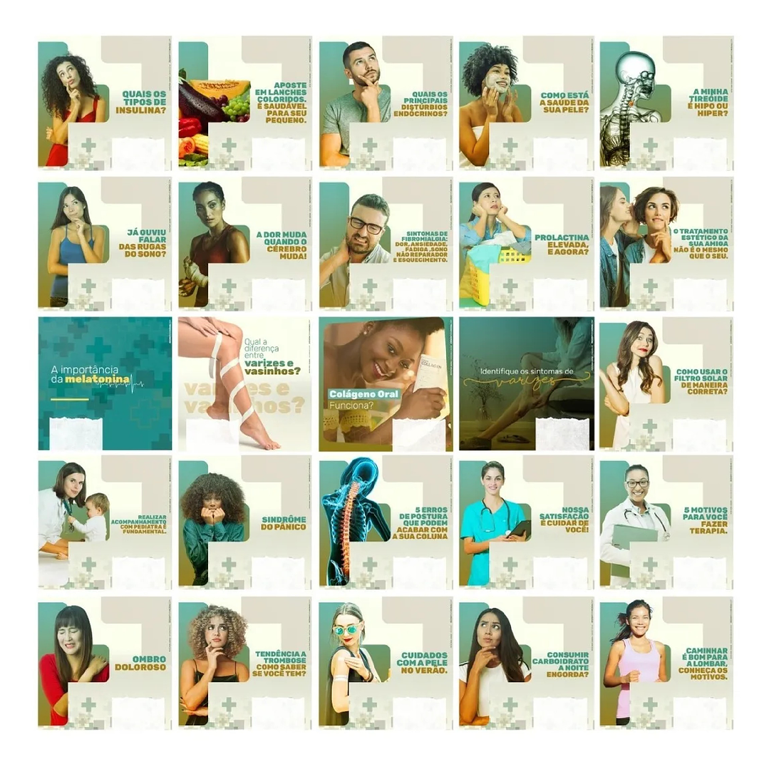 130 Artes Mídias Sociais Clinicas Medicas Editáveis Photoshop 1