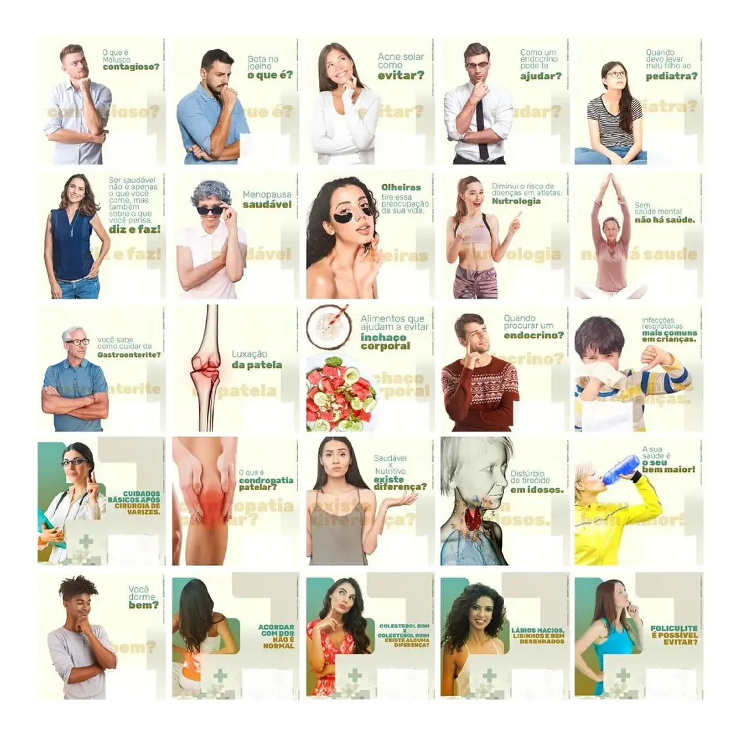 130 Artes Mídias Sociais Clinicas Medicas Editáveis Photoshop 2