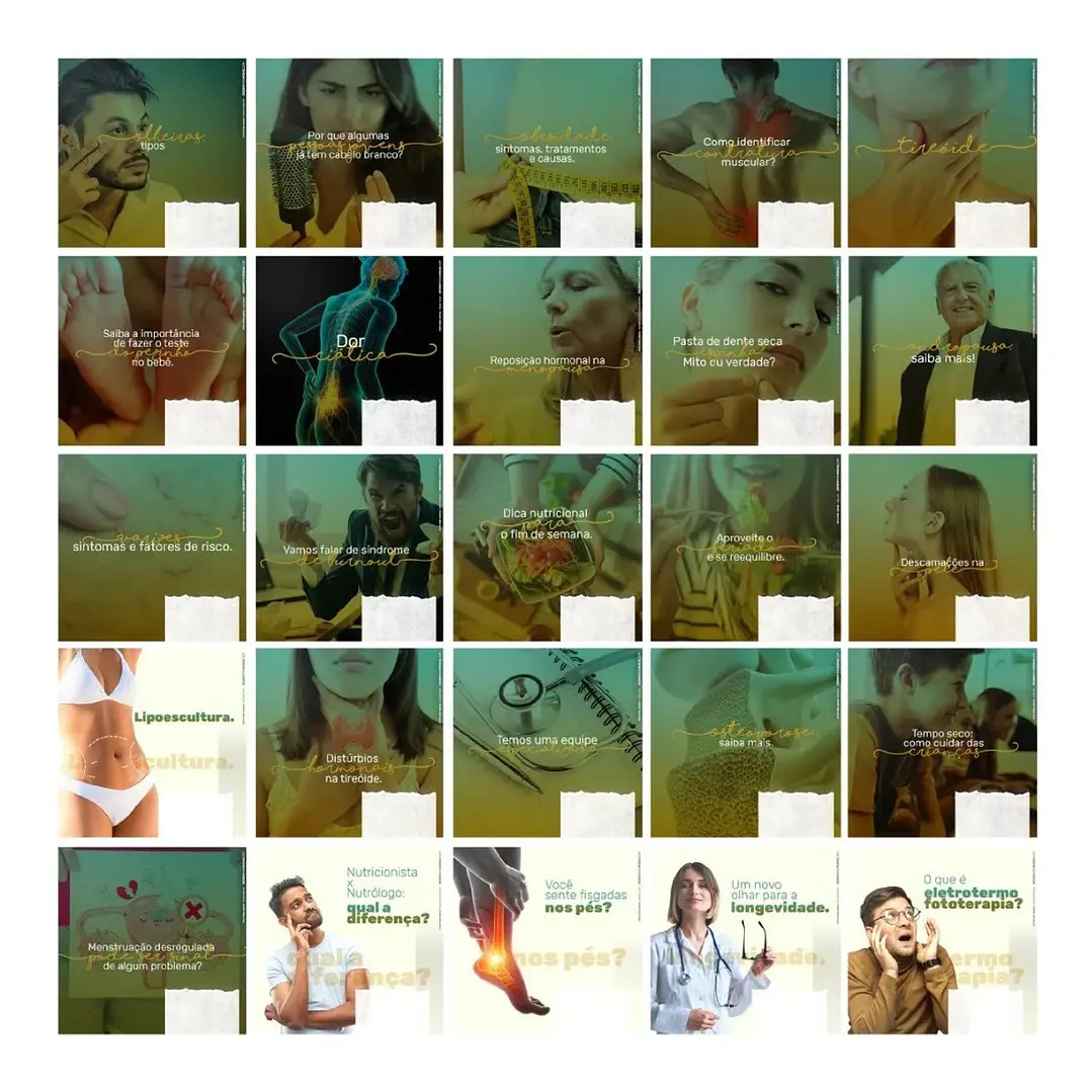 130 Artes Mídias Sociais Clinicas Medicas Editáveis Photoshop 3