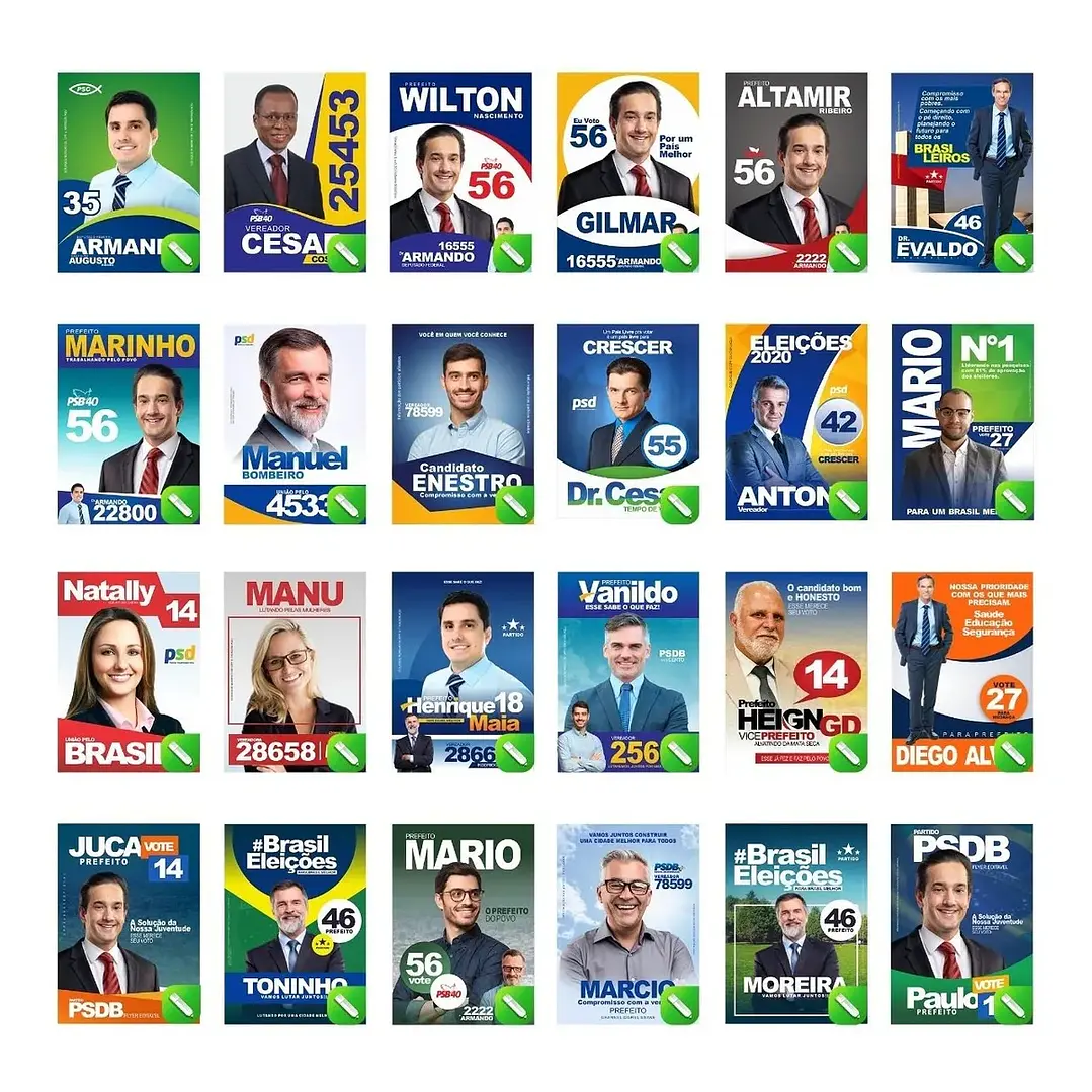 80 Artes Mídias Sociais Campanha Politica Eleitoral Editáveis Corel Draw 3
