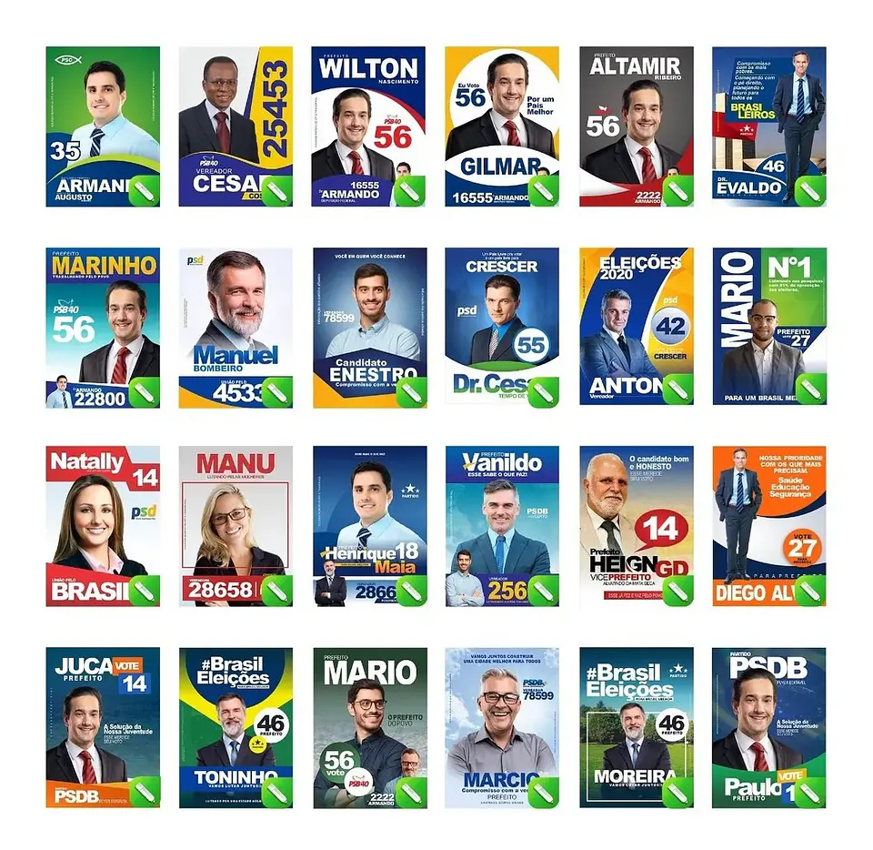 80 Artes Mídias Sociais Campanha Politica Eleitoral Editáveis Corel Draw 3