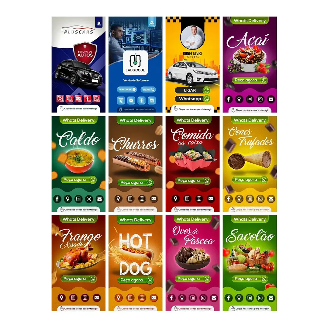 45 Artes para Cartão Interativo Digital Editáveis Corel Draw 3