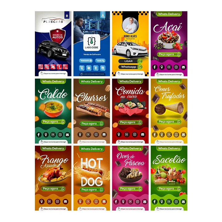 45 Artes para Cartão Interativo Digital Editáveis Corel Draw 3