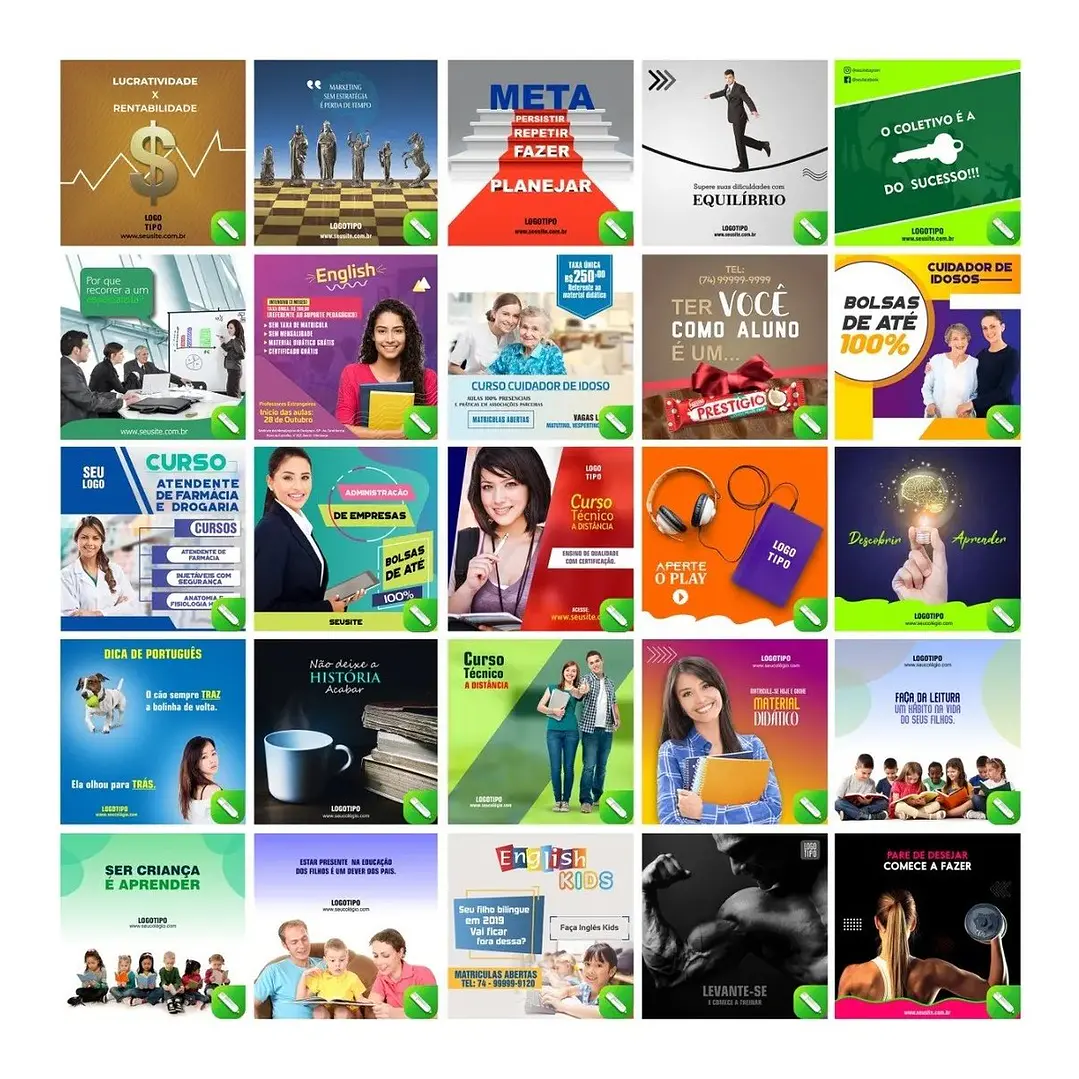 210 Artes Mídias Sociais Templates Editáveis Corel Draw 1