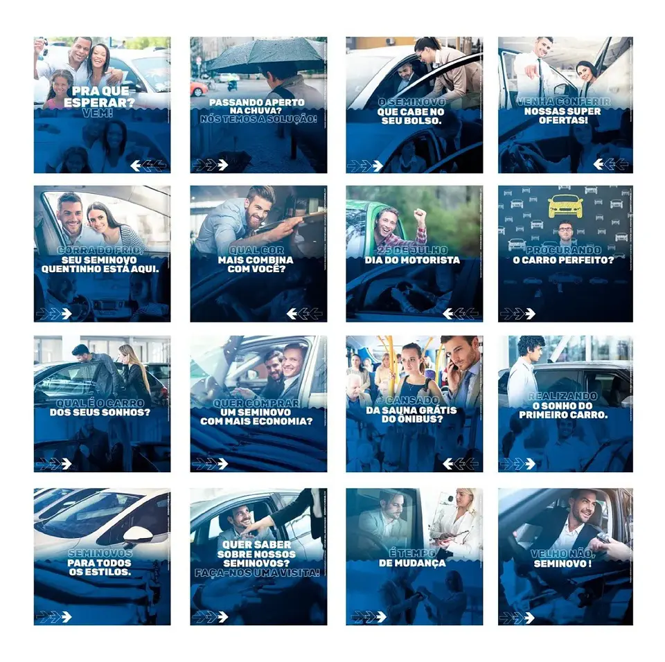 130 Artes Mídias Sociais Concessionaria Editáveis Photoshop 1