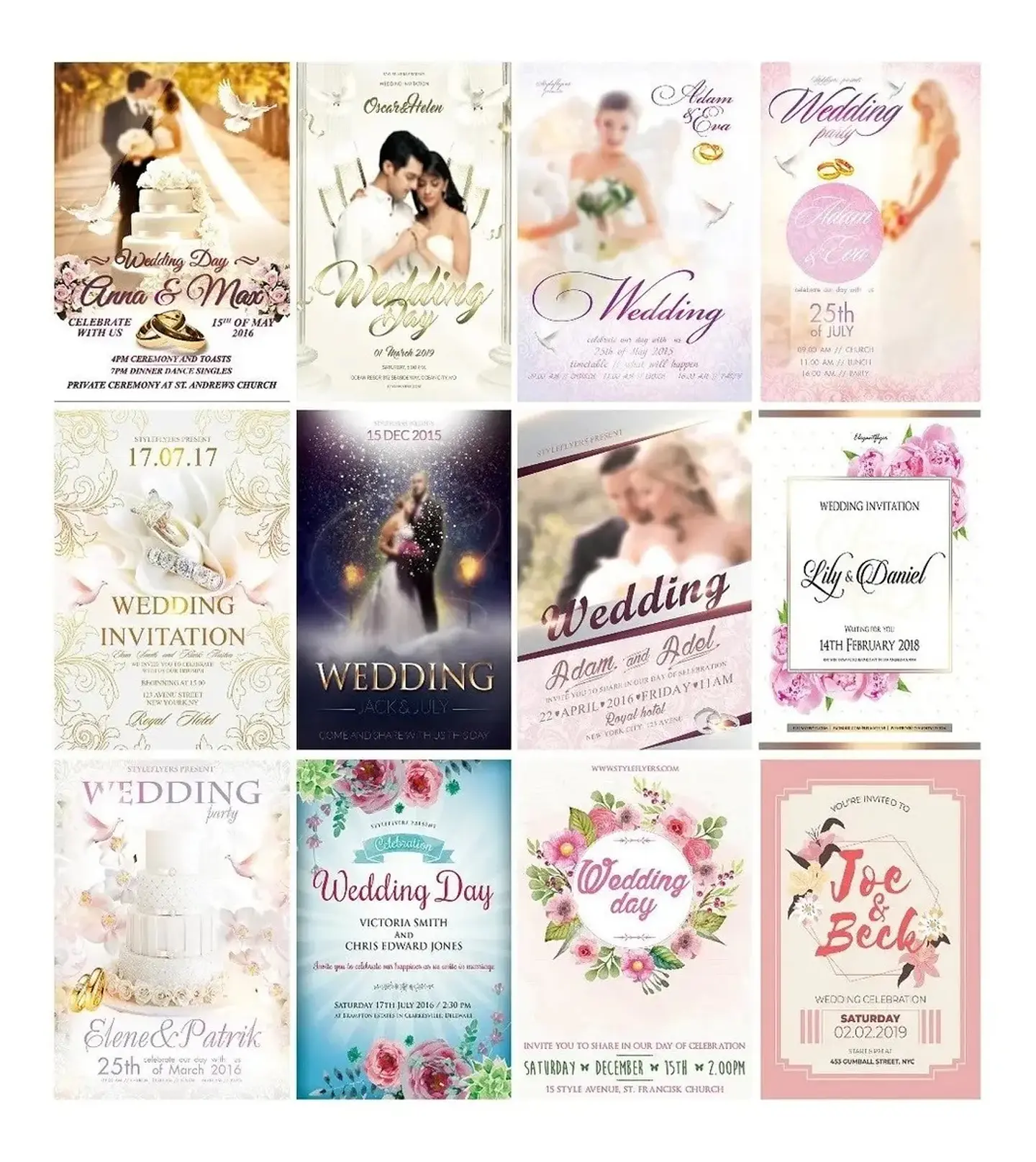150 Artes Flyers Panfletos Convites Casamento Editáveis Photoshop 3