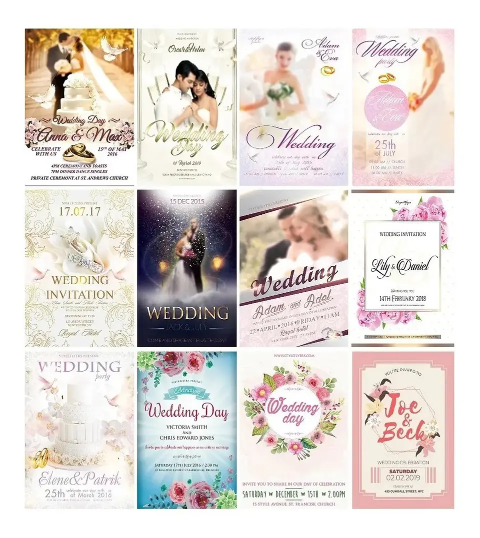 150 Artes Flyers Panfletos Convites Casamento Editáveis Photoshop 3