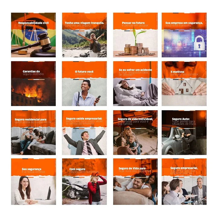 130 Artes Mídias Sociais Corretora de Seguros Editáveis Photoshop 6