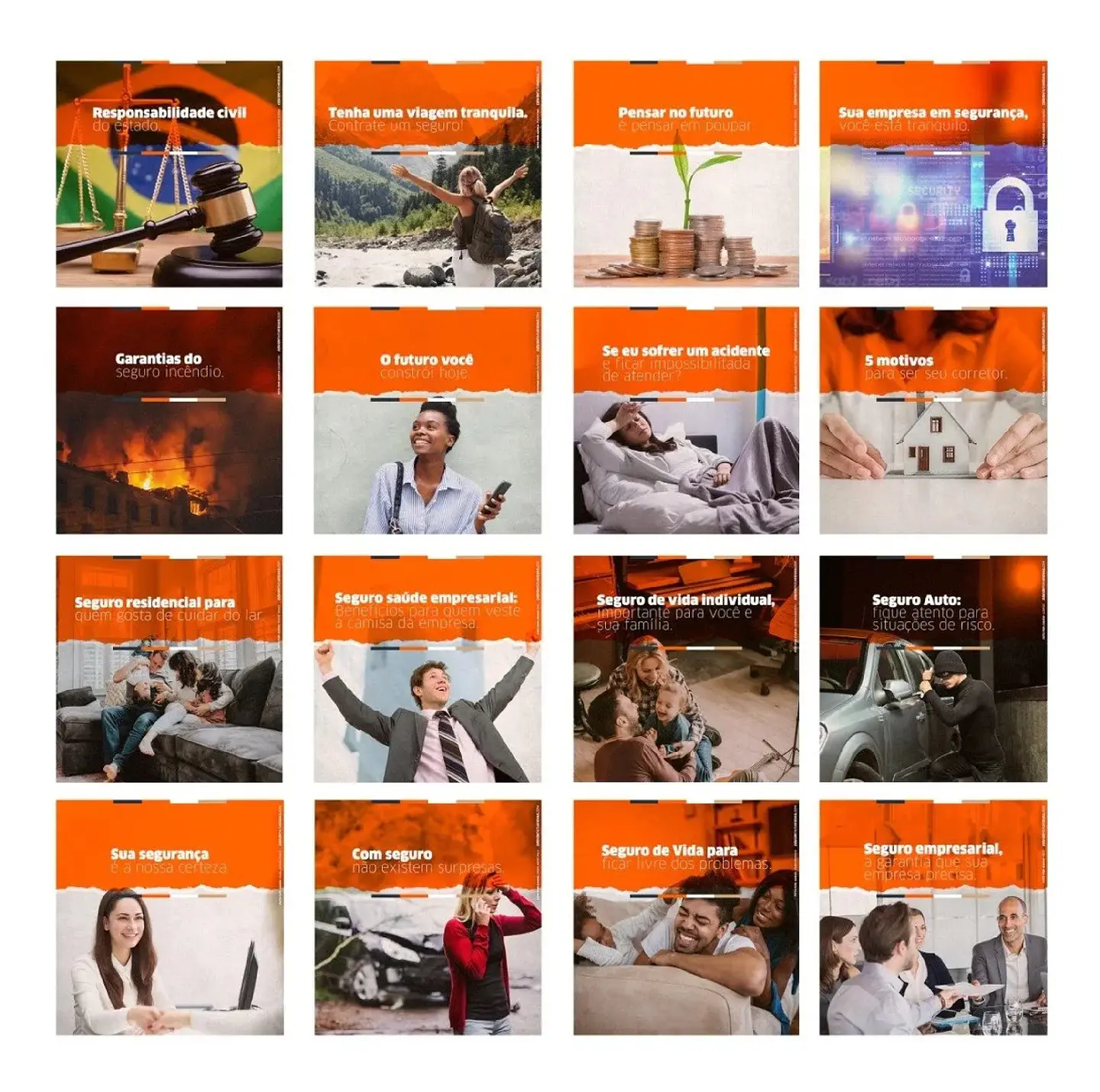 130 Artes Mídias Sociais Corretora de Seguros Editáveis Photoshop 6