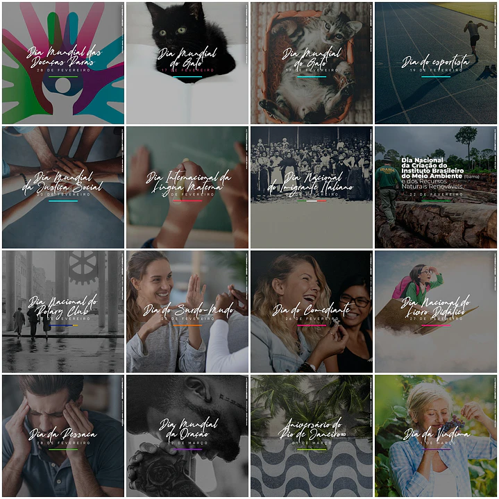 130 Artes Mídias Sociais Datas Comemorativas Editáveis Photoshop 4