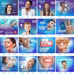 32 Artes Mídias Sociais Dentista Odonto Editáveis Photoshop
