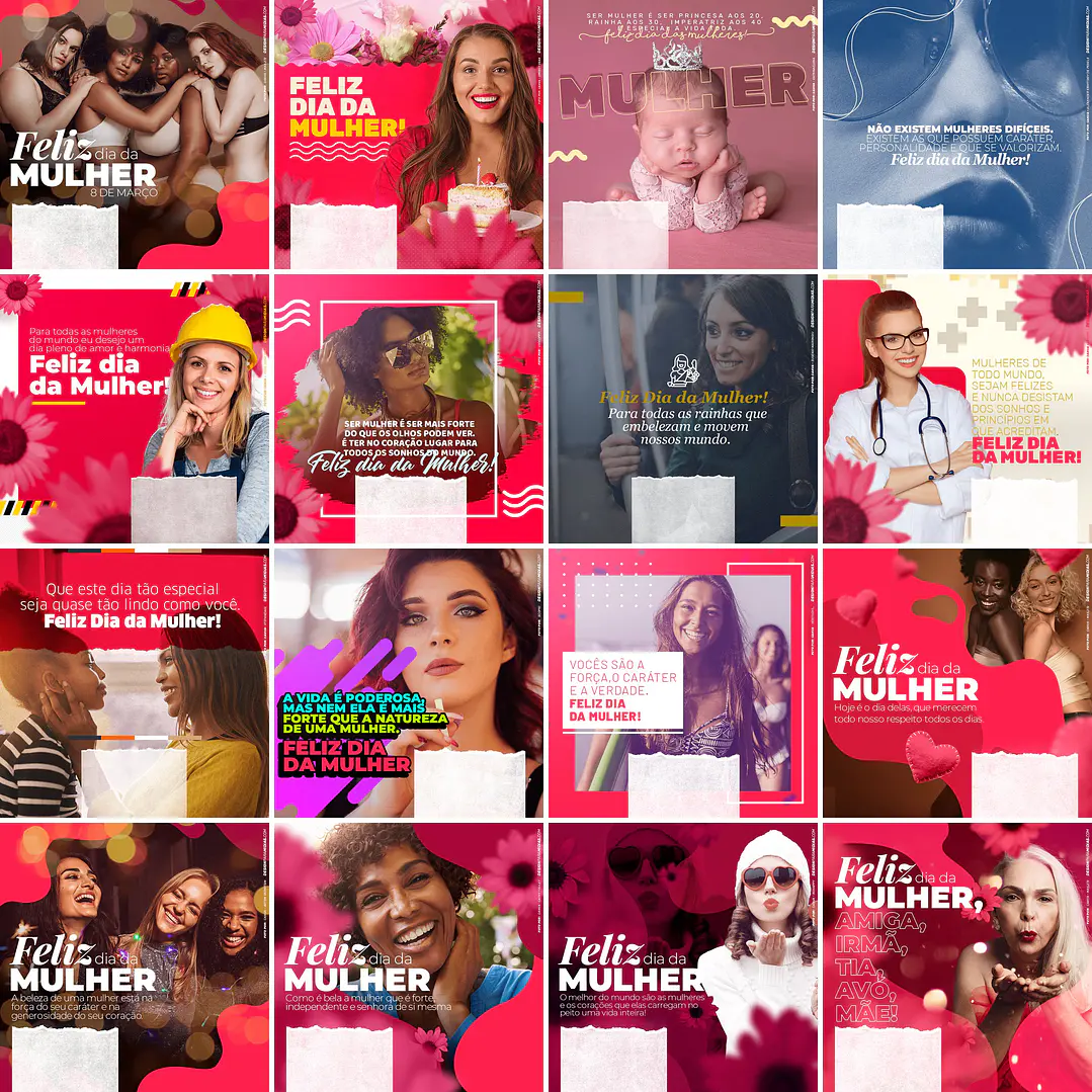 85 Artes Mídias Sociais Dia da Mulher Editáveis Photoshop 3