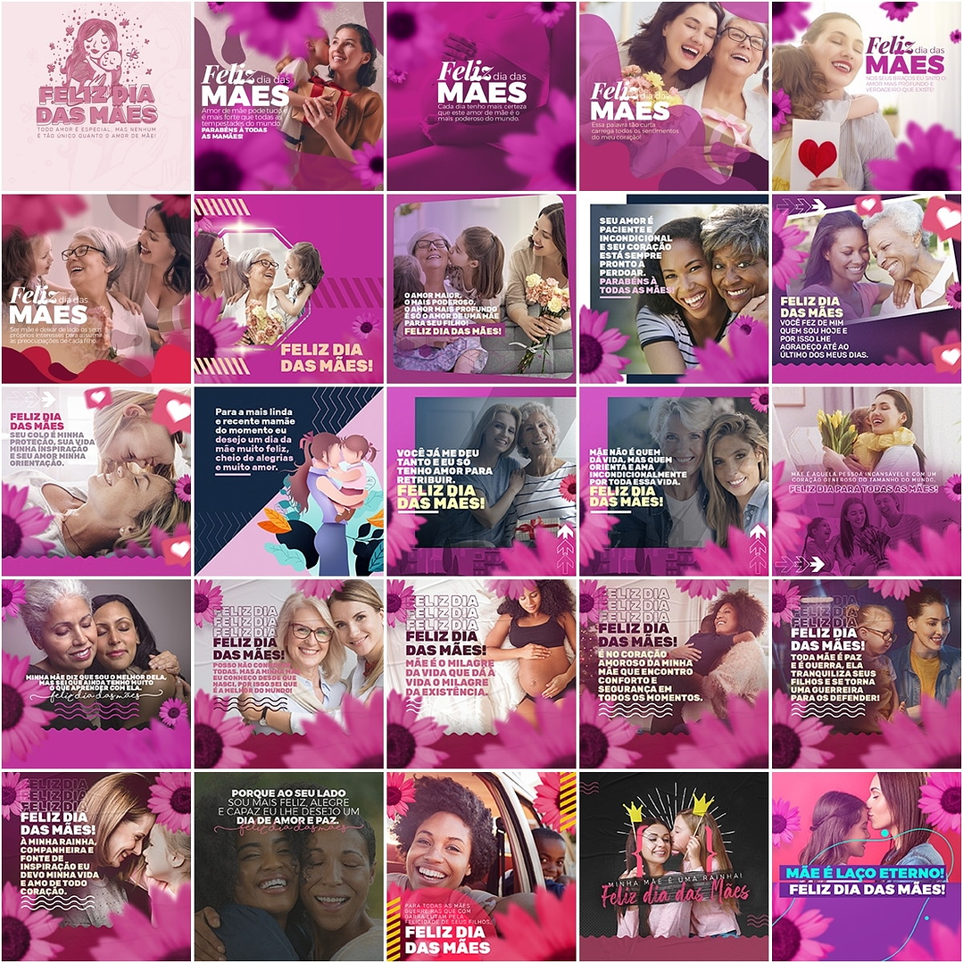 120 Artes Mídias Sociais Dia das Mães Editáveis Photoshop 4
